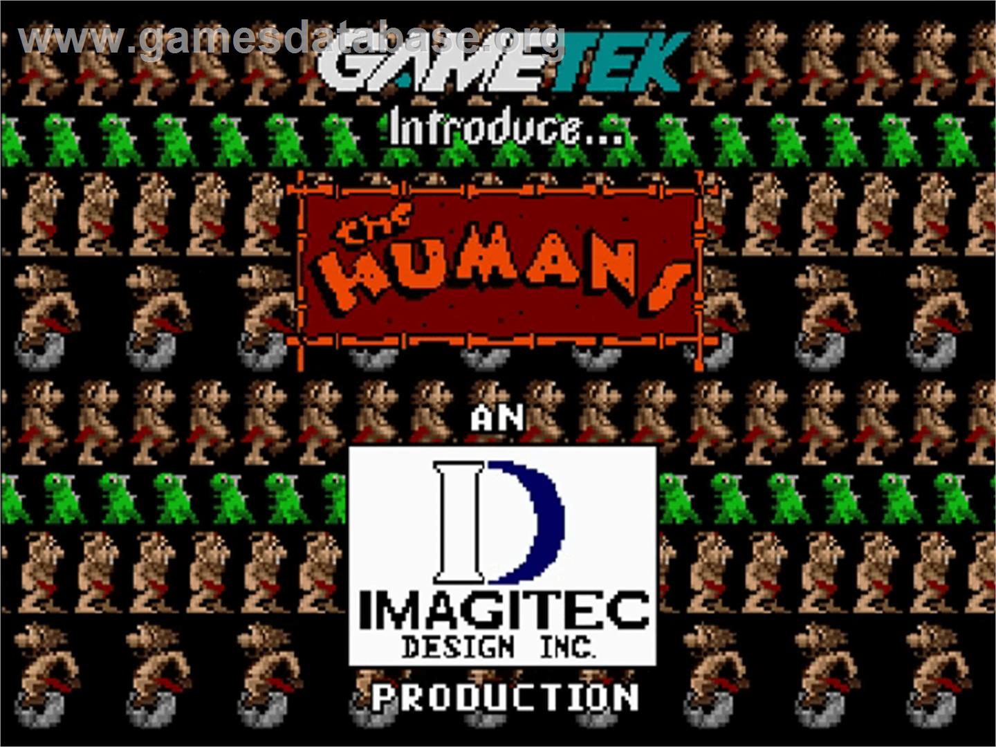 Humans 1 and 2 - Commodore Amiga CD32 - Artwork - Title Screen