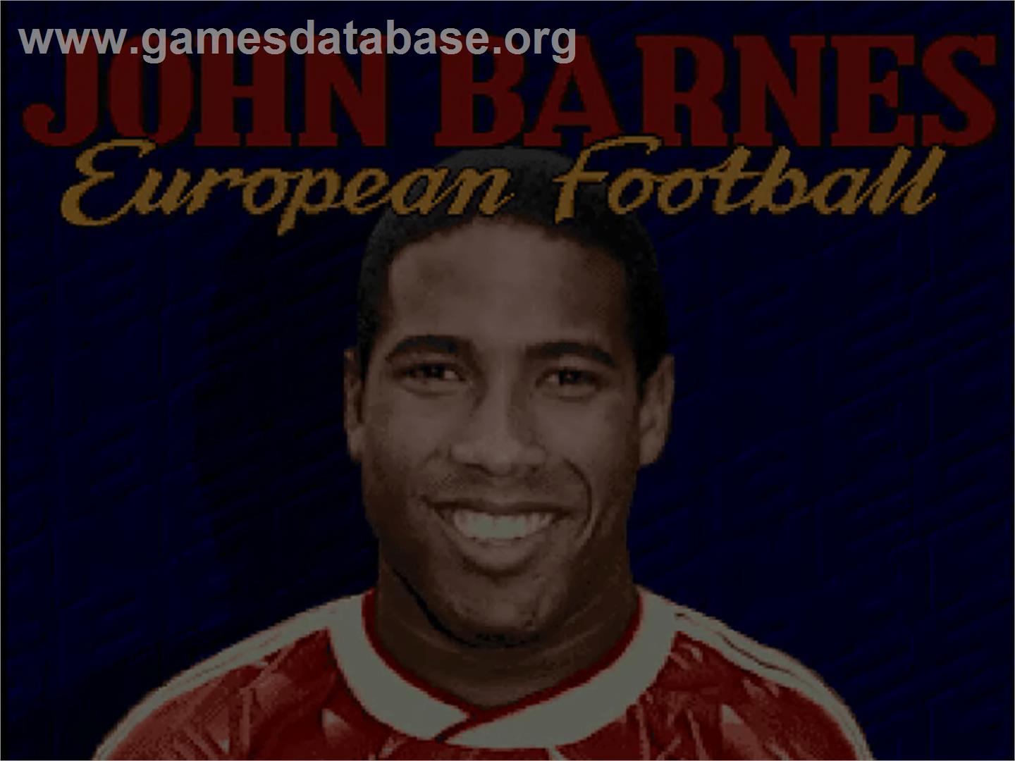 John Barnes' European Football - Commodore Amiga CD32 - Artwork - Title Screen