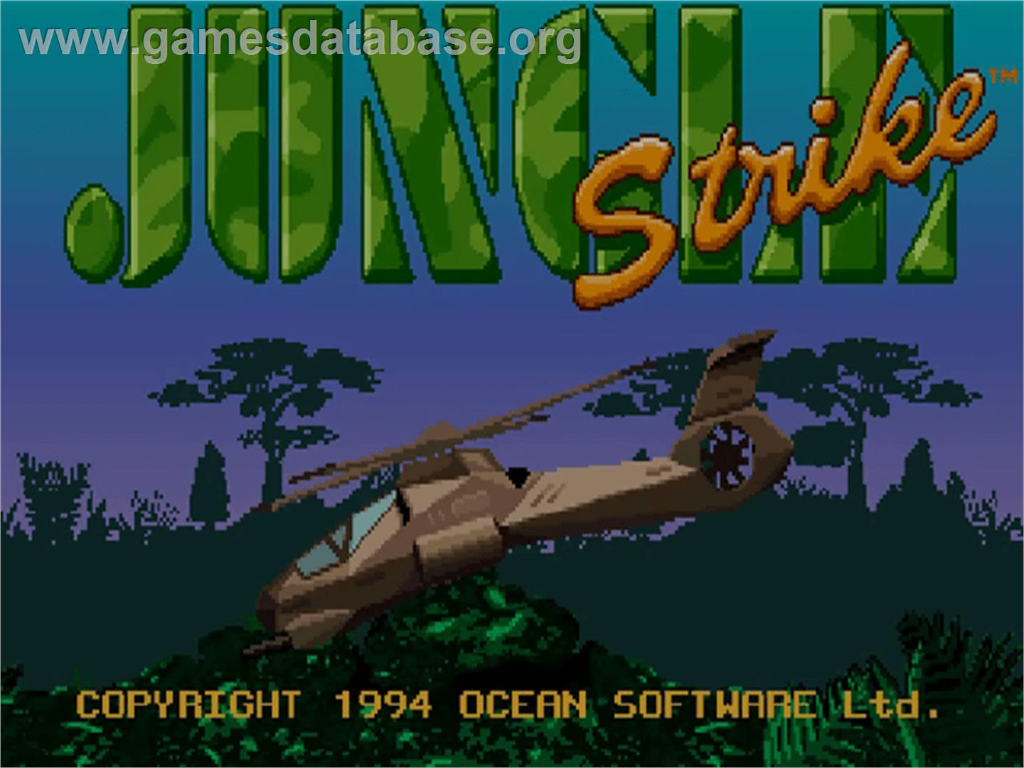 Jungle Strike - Commodore Amiga CD32 - Artwork - Title Screen