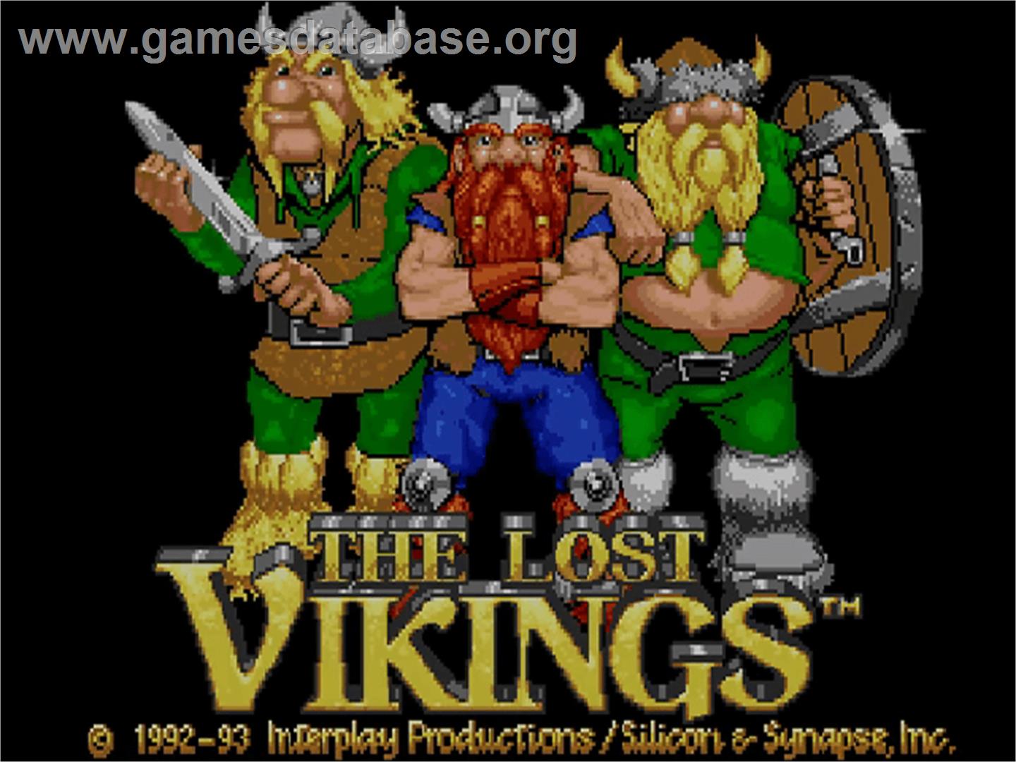 Lost Vikings - Commodore Amiga CD32 - Artwork - Title Screen