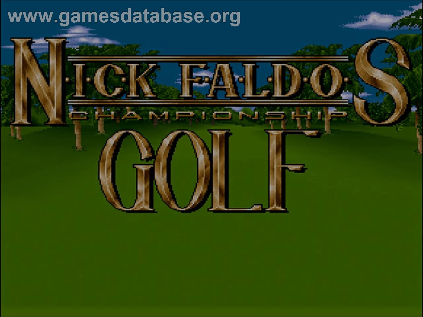 Nick Faldo's Championship Golf - Commodore Amiga CD32 - Artwork - Title Screen