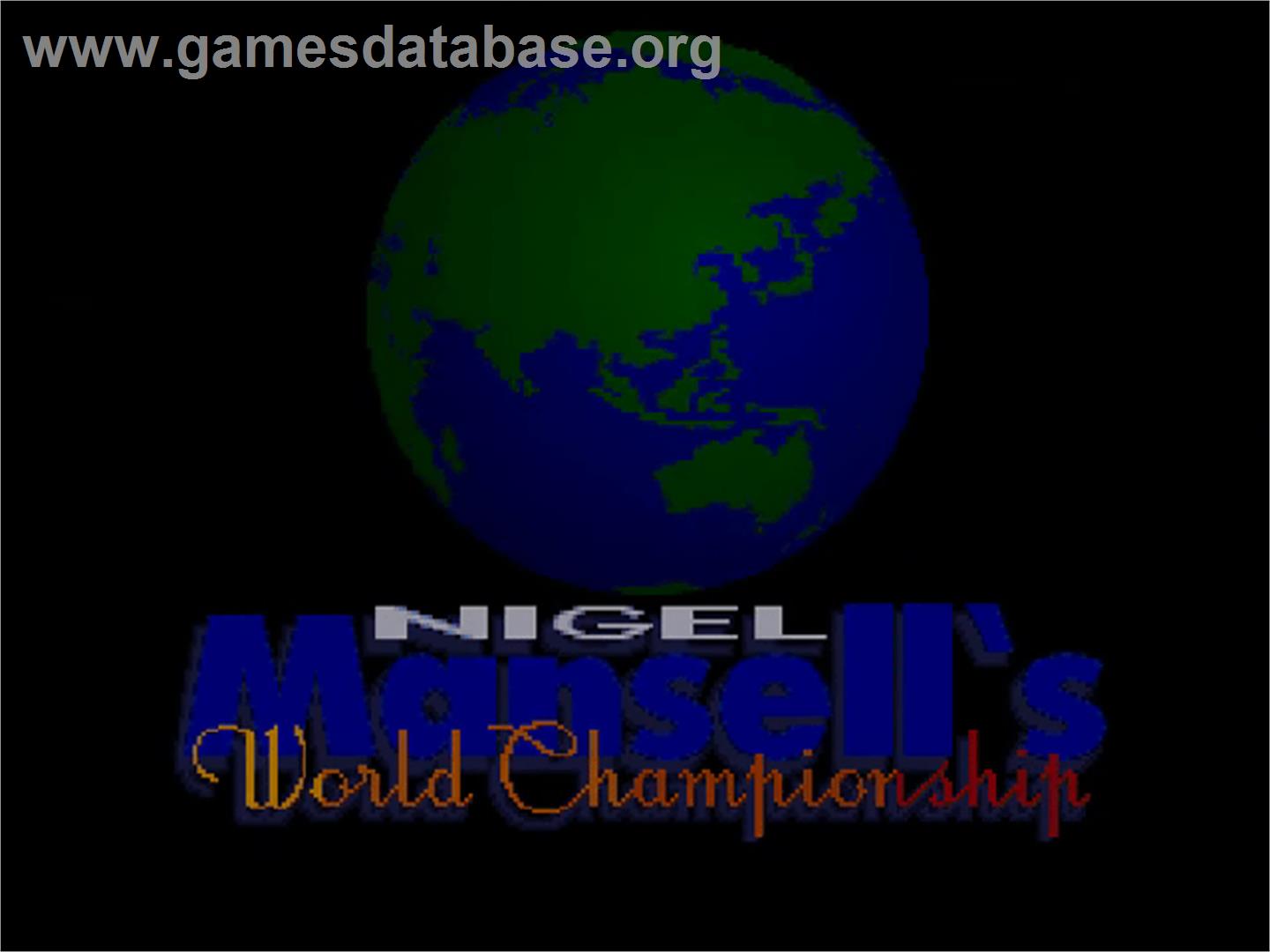 Nigel Mansell's World Championship - Commodore Amiga CD32 - Artwork - Title Screen