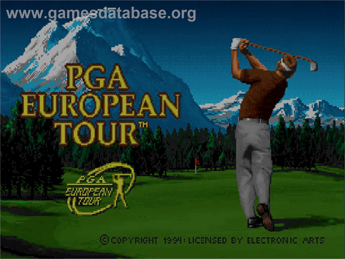 PGA European Tour - Commodore Amiga CD32 - Artwork - Title Screen