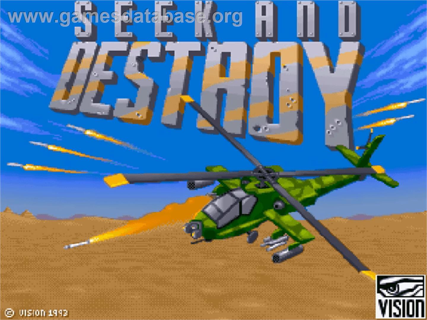 Seek and Destroy - Commodore Amiga CD32 - Artwork - Title Screen