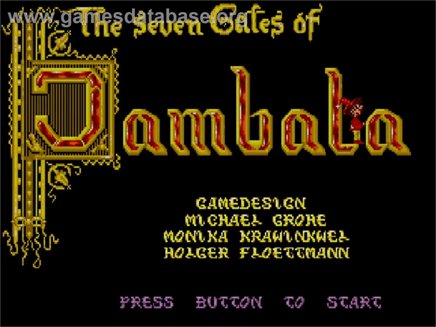Seven Gates of Jambala - Commodore Amiga CD32 - Artwork - Title Screen