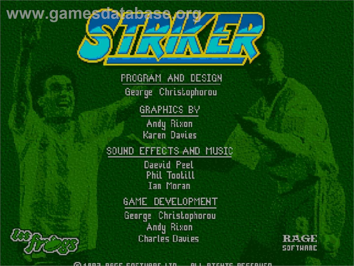 Striker - Commodore Amiga CD32 - Artwork - Title Screen