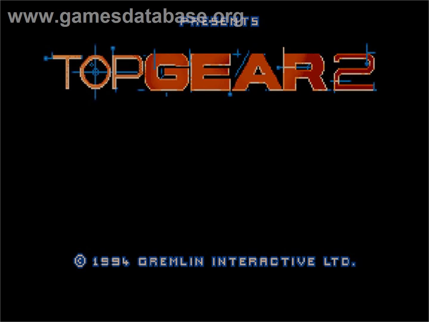 Top Gear 2 - Commodore Amiga CD32 - Artwork - Title Screen