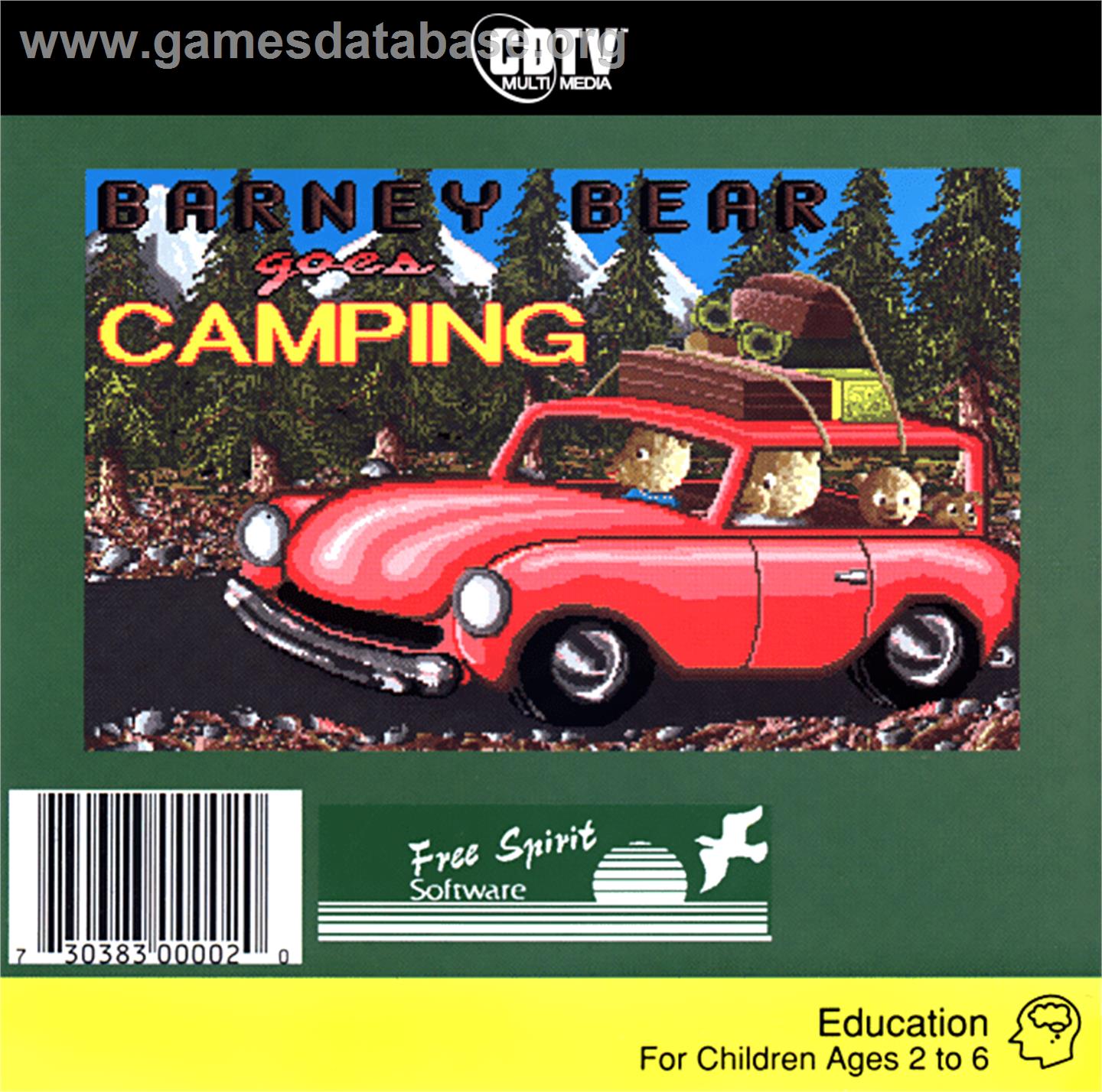 Barney Bear Goes Camping - Commodore CDTV - Artwork - Box