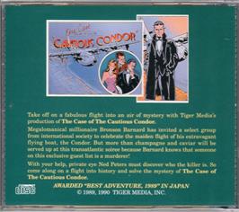 Box back cover for Case of the Cautious Condor, The on the Commodore CDTV.