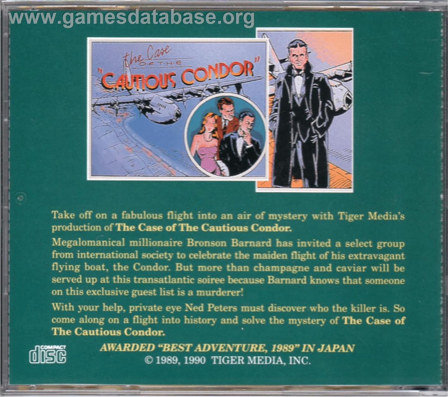Case of the Cautious Condor, The - Commodore CDTV - Artwork - Box Back