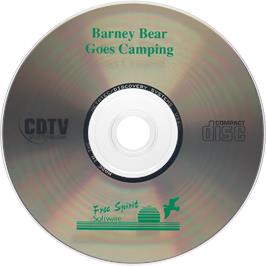 Artwork on the Disc for Barney Bear Goes Camping on the Commodore CDTV.
