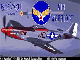 Title screen of Air Warrior on the Commodore CDTV.