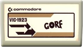 Cartridge artwork for Gorf on the Commodore VIC-20.