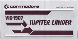 Top of cartridge artwork for Jupiter Lander on the Commodore VIC-20.