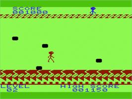 In game image of Aztec Challenge on the Commodore VIC-20.
