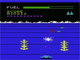 In game image of Buck Rogers: Planet of Zoom on the Commodore VIC-20.
