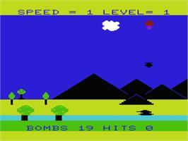 In game image of CannonBall Blitz on the Commodore VIC-20.