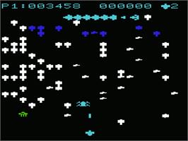 In game image of Centipede on the Commodore VIC-20.