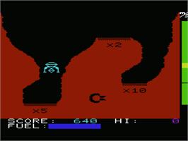 In game image of Jupiter Lander on the Commodore VIC-20.