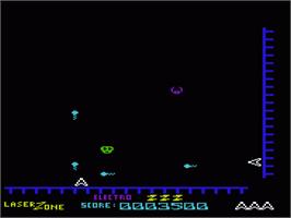 In game image of Laser Zone on the Commodore VIC-20.