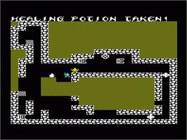 In game image of Sword of Fargoal on the Commodore VIC-20.