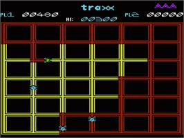 In game image of Traxx on the Commodore VIC-20.