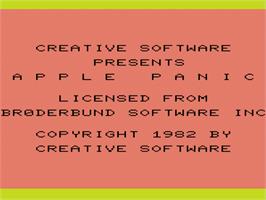 Title screen of Apple Panic on the Commodore VIC-20.