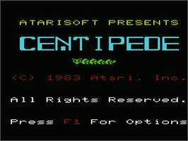 Title screen of Centipede on the Commodore VIC-20.