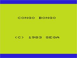 Title screen of Congo Bongo on the Commodore VIC-20.