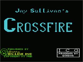 Title screen of Crossfire on the Commodore VIC-20.