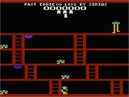 Title screen of Fast Eddie on the Commodore VIC-20.