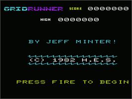 Title screen of Matrix: Gridrunner 2 on the Commodore VIC-20.