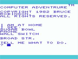 Title screen of Pirate Adventure on the Commodore VIC-20.