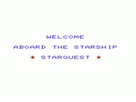 Title screen of Star Quest: Rescue at Rigel on the Commodore VIC-20.