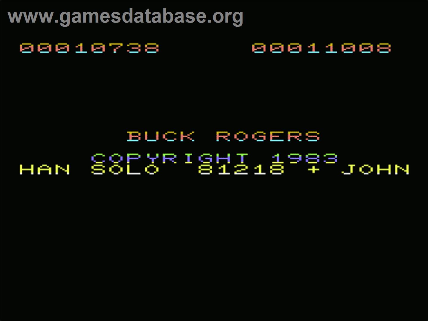 Buck Rogers: Planet of Zoom - Commodore VIC-20 - Artwork - Title Screen