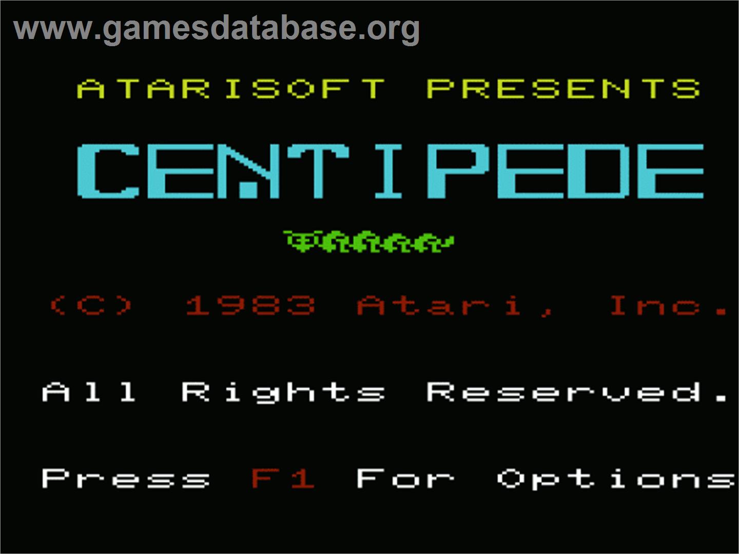 Centipede - Commodore VIC-20 - Artwork - Title Screen