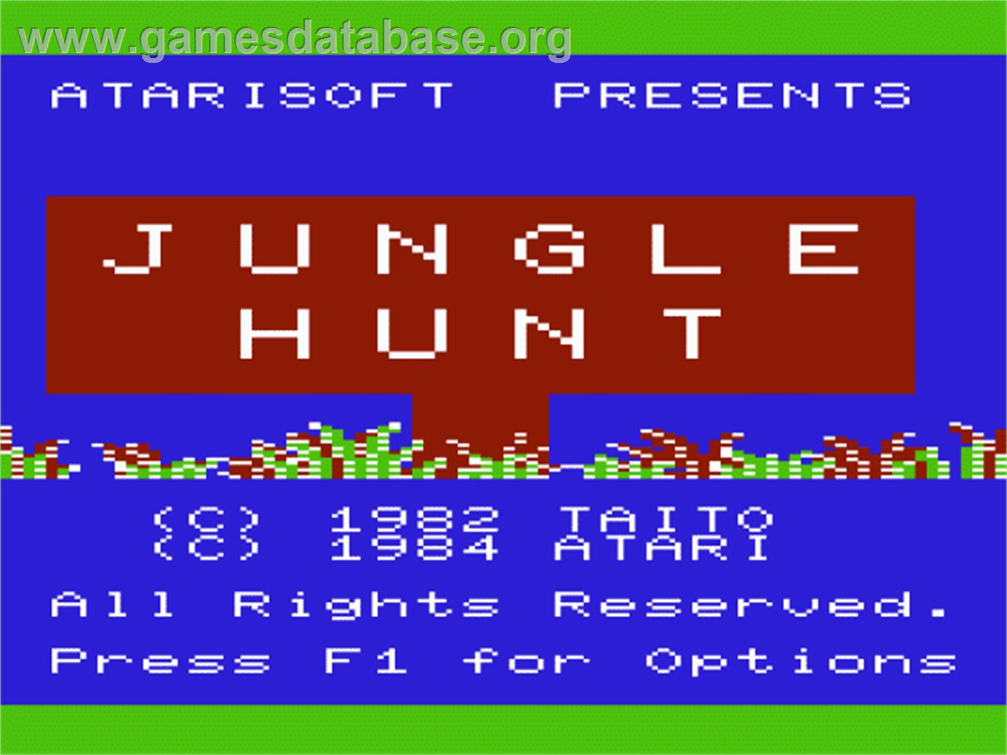 Jungle Hunt - Commodore VIC-20 - Artwork - Title Screen