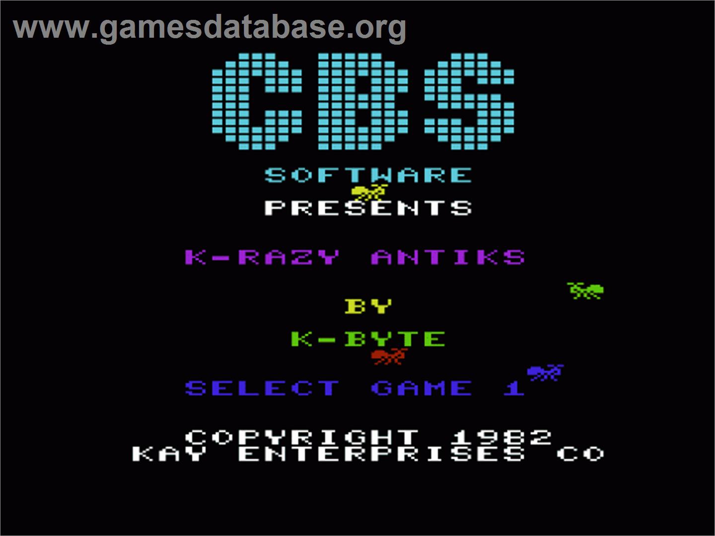 Kwazy Kwaks - Commodore VIC-20 - Artwork - Title Screen