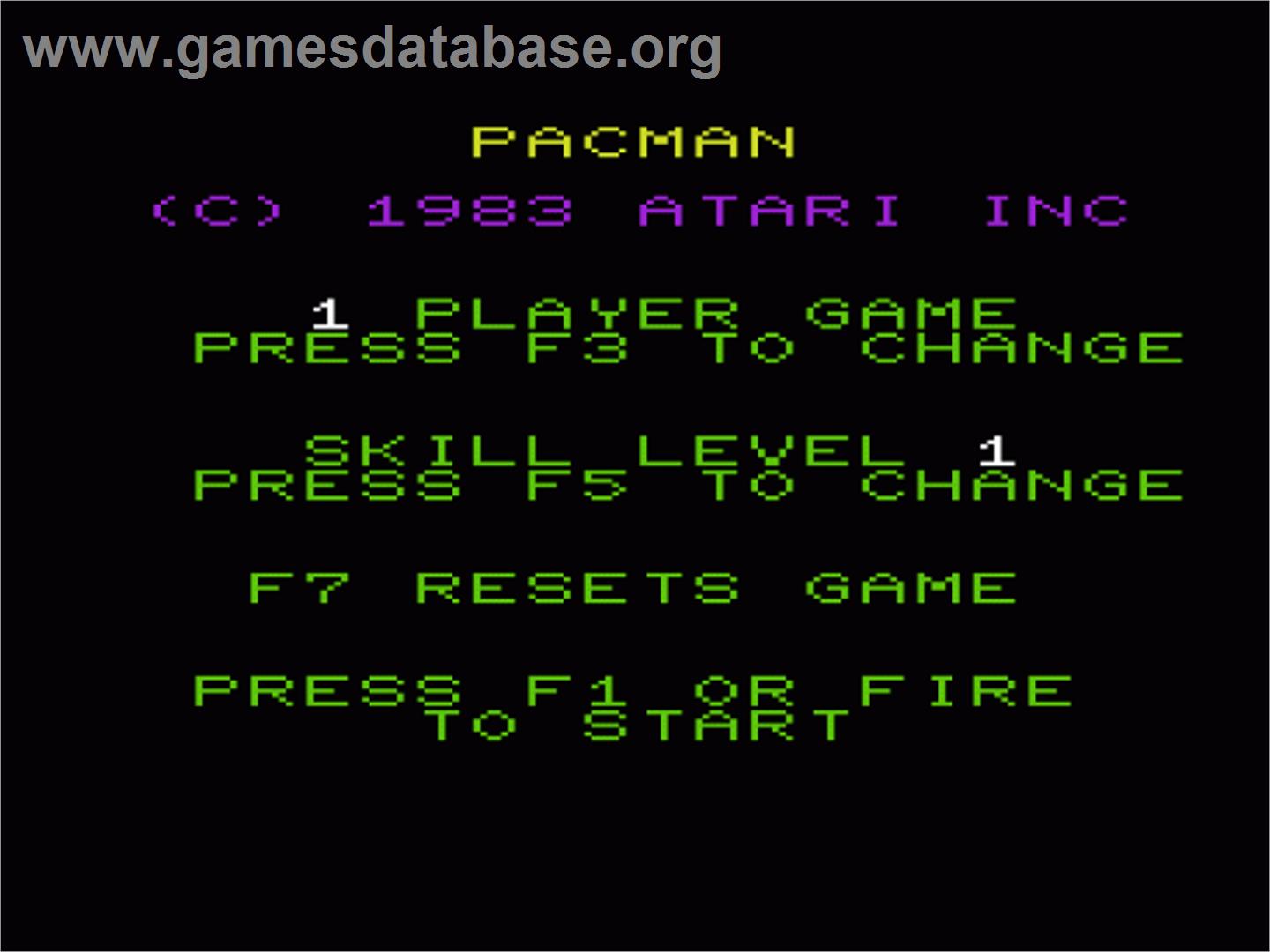 Pac-Man - Commodore VIC-20 - Artwork - Title Screen