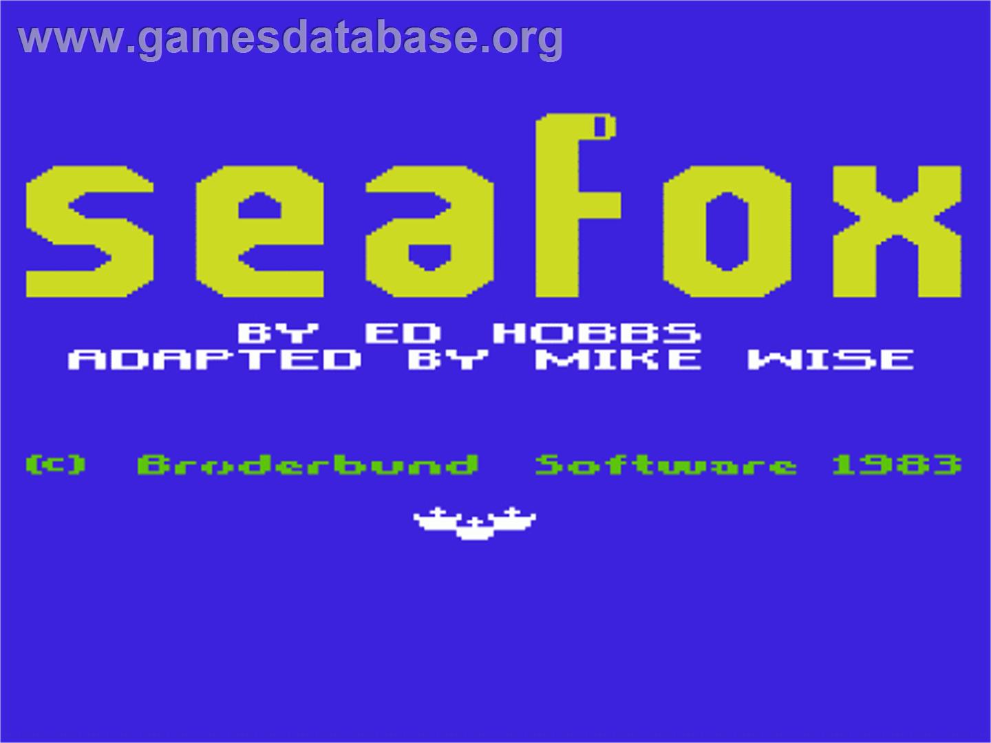 Shadowfax - Commodore VIC-20 - Artwork - Title Screen