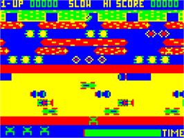 In game image of Frogger on the Dragon 32-64.