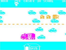 In game image of Horace Goes Skiing on the Dragon 32-64.
