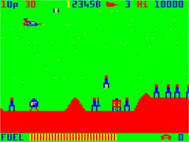 In game image of Tube Way Army on the Dragon 32-64.