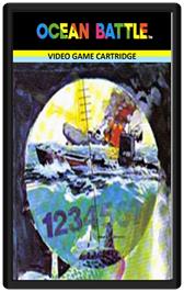 Cartridge artwork for Ocean Battle on the Emerson Arcadia 2001.
