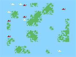 In game image of Ocean Battle on the Emerson Arcadia 2001.