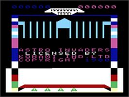 Title screen of Astro Invader on the Emerson Arcadia 2001.