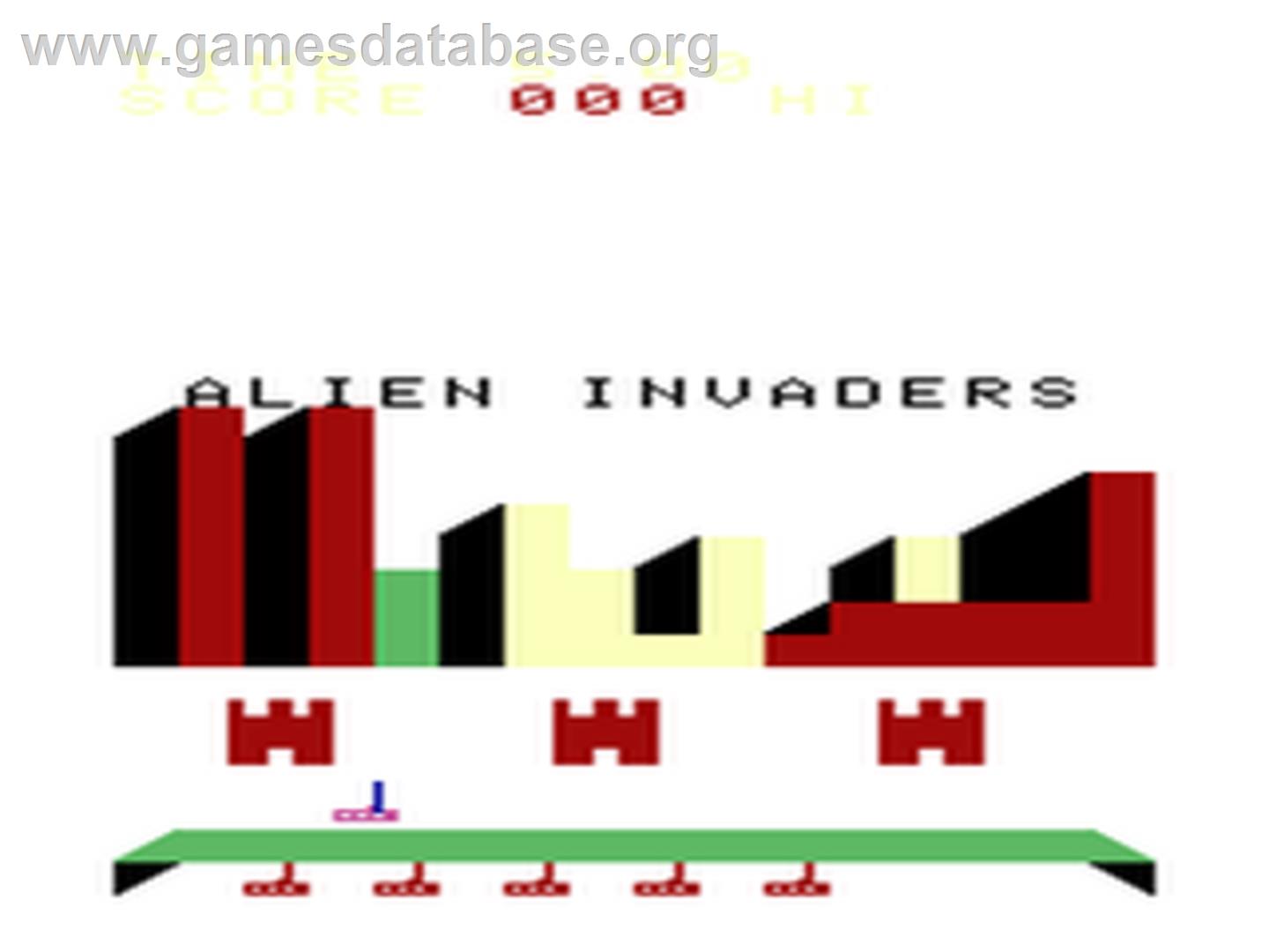 Alien Invaders - Emerson Arcadia 2001 - Artwork - Title Screen