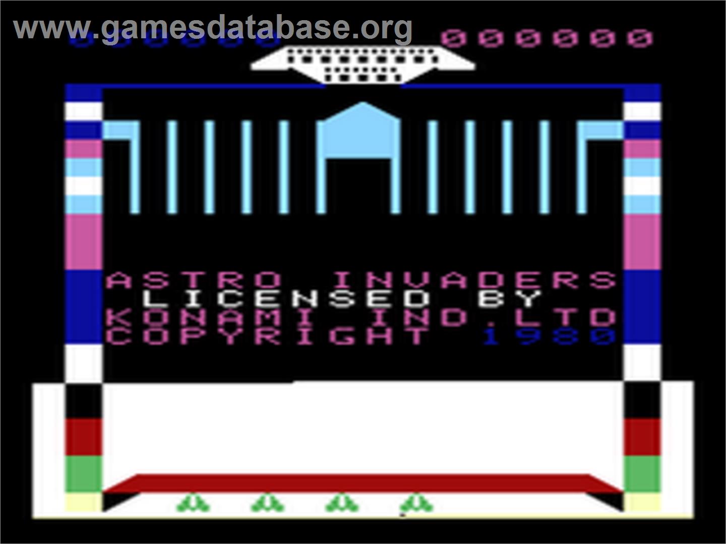 Astro Invader - Emerson Arcadia 2001 - Artwork - Title Screen