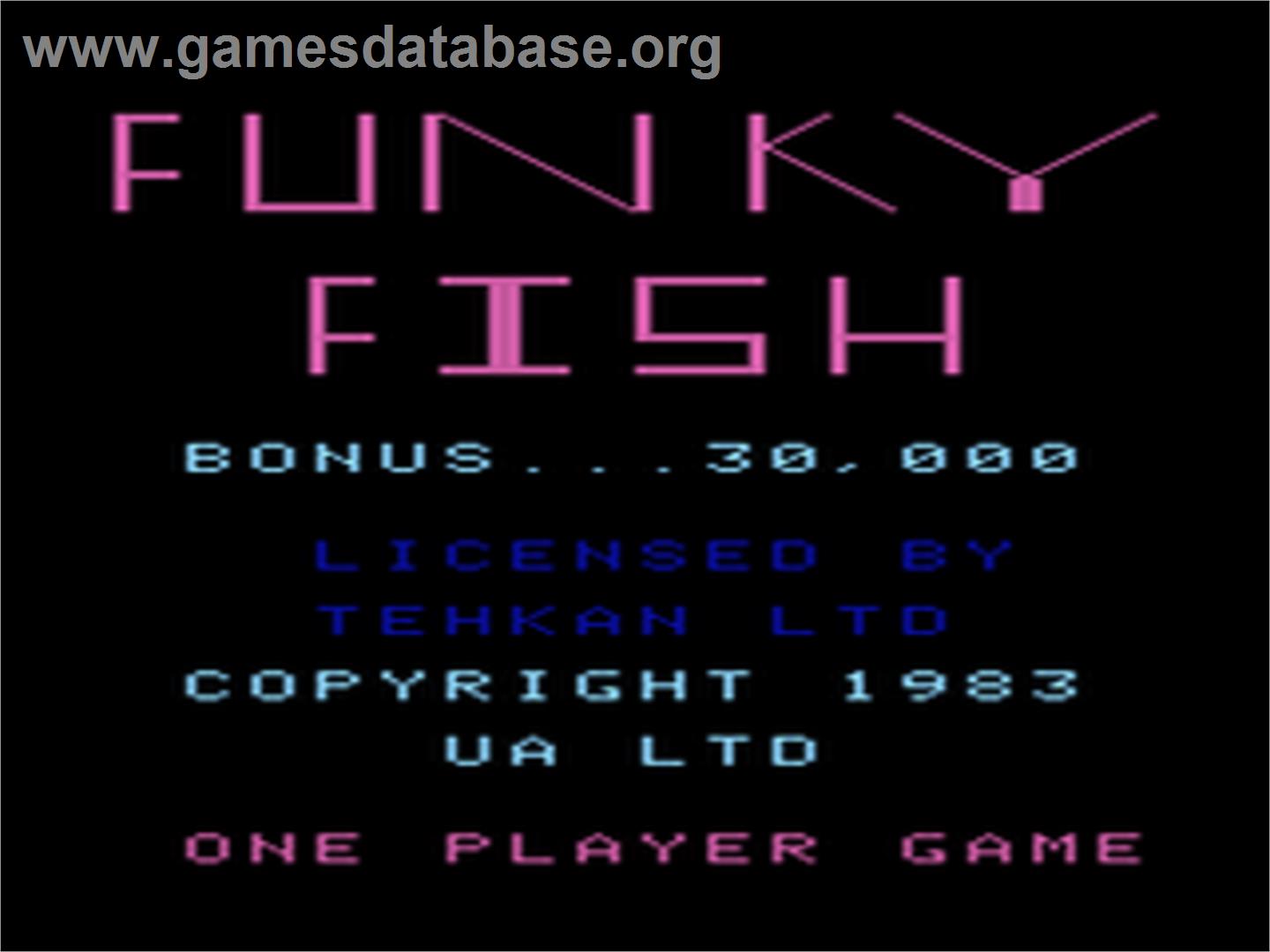 Funky Fish - Emerson Arcadia 2001 - Artwork - Title Screen