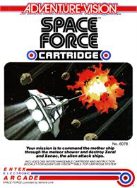 Box cover for Space Force on the Entex Adventure Vision.